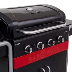 Barbecue Gaz Et Charbon Hybride Char-Broil Gas2coal 440 4 Brûleurs + 1 Latéral -Weber Boutique barbecue gaz et charbon char broil gastocoal 440 10
