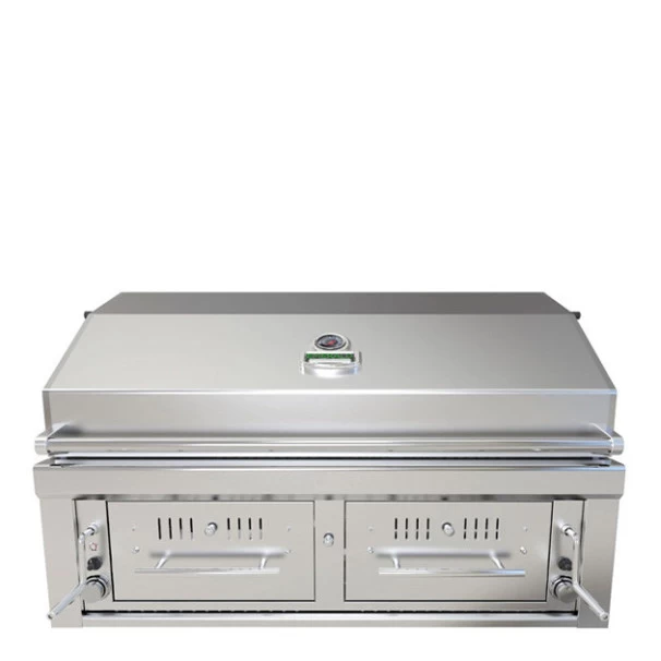 Barbecue Gaz Et Charbon Hybride Encastrable Sunstone Inox 2 Brûleurs 4 Barbecue Gaz Et Charbon Hybride Encastrable Sunstone Inox 2 Brûleurs – Image 2