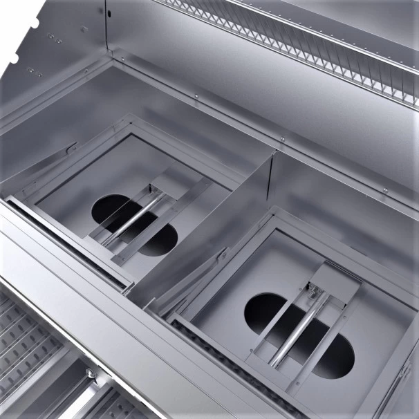 Barbecue Gaz Et Charbon Hybride Encastrable Sunstone Inox 2 Brûleurs 9 Barbecue Gaz Et Charbon Hybride Encastrable Sunstone Inox 2 Brûleurs – Image 7