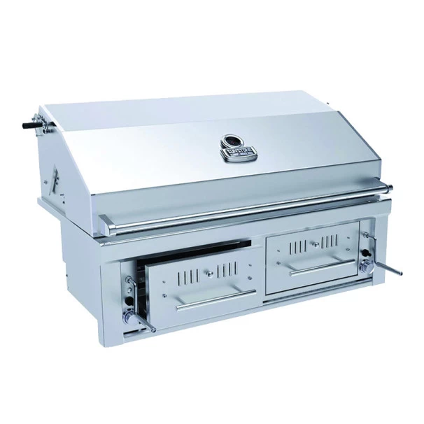 Barbecue Gaz Et Charbon Hybride Encastrable Sunstone Inox 2 Brûleurs 3 Barbecue Gaz Et Charbon Hybride Encastrable Sunstone Inox 2 Brûleurs