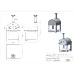 Four à Pizza à Bois Fontana Marinara Rouge Sur Chariot -Weber Boutique four fontana marinara red sur chariot 1
