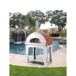 Four à Pizza à Bois Fontana Mangiafuoco Anthracite Sur Chariot -Weber Boutique fourpizzmangiafuoco anthracite 3