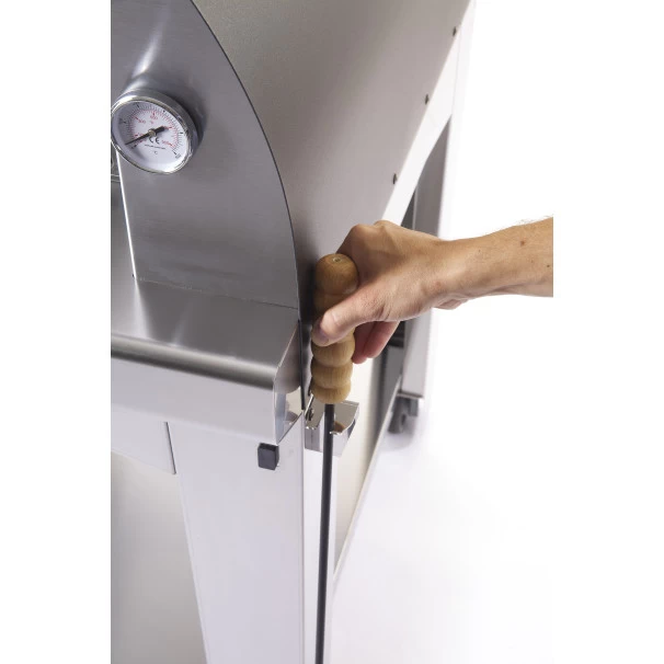 Four à Pizza à Bois Fontana Margherita Anthracite Sur Chariot 5 Four à Pizza à Bois Fontana Margherita Anthracite Sur Chariot – Image 3